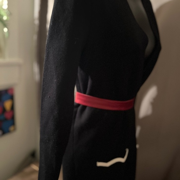 Talbots open black cardigan with white trim size POS belt not included - Picture 8 of 10